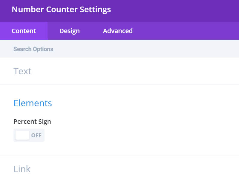 Change or Remove Percentage Sign in Divi Number Count Module 1